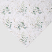 Mint Green Pastel Floral Greenery Pattern Tissuepapier (Detail)