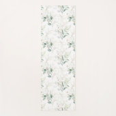 Mint Green Pastel Floral Greenery Pattern Yogamat (Voorkant)