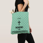Mint Green Pattern Bible Chapter Verse Christelijk Tote Bag (Dichtbij)