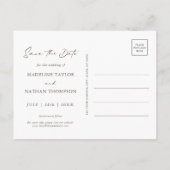Mint Green & Peach Floral Botanical Save the Date Aankondigingskaart (Achterkant)