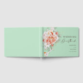 Mint Green & Peach Floral Wedding Guest Book Gastenboek (Volledig)