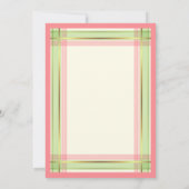 Mint Green Petal Pink Pset Wedding Uitnodiging (Achterkant)