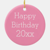 Mint Green Pink and White Polka Dot Monogram Keramisch Ornament (Achterkant)