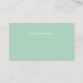 Mint Green Pink Floral Beauty Salon Loyalty Card (Achterkant)