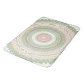 Mint Green Pink Mandala Badmat (Gekanteld)