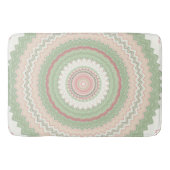 Mint Green Pink Mandala Badmat (Voorkant)