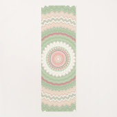 Mint Green Pink Mandala Yogamat (Voorkant)