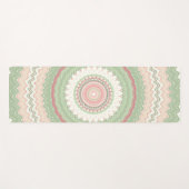Mint Green Pink Mandala Yogamat (Voorkant (horizontaal))
