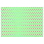 Mint Green Pink Polka Dots Tafelkleed (Voorkant (Horizontaal))