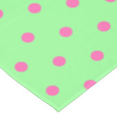 Mint Green Pink Polka Dots Tafelkleed (Gekanteld)