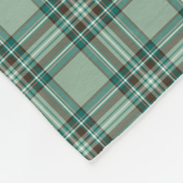 Mint Green Plaid Kelly Tartan Fleece Deken