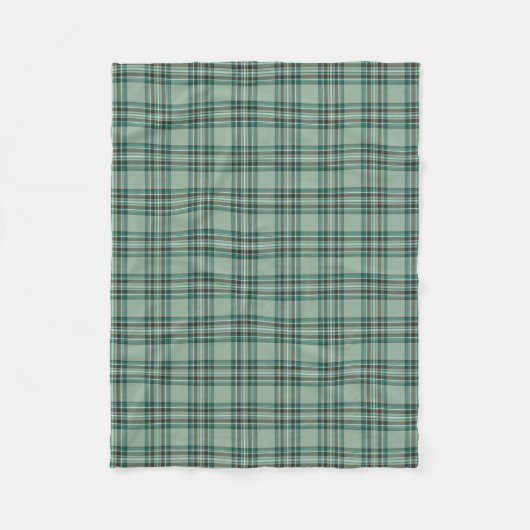 Mint Green Plaid Kelly Tartan Fleece Deken (Voorkant)