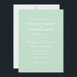 Mint Green Plain Eenvoudige Huwelijksuitnodiging Kaart<br><div class="desc">Producten die u kunt aanpassen met uw afbeeldingen of tekst.</div>