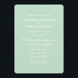 Mint Green Plain Simple Wedding Invitation Kaart<br><div class="desc">Producten die u kunt aanpassen met uw afbeeldingen of tekst.</div>