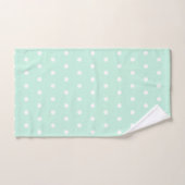 Mint Green Polka Dot Bad Handdoek (Handdoek)