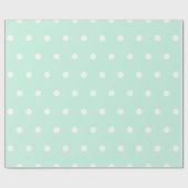 Mint Green Polka Dot Cadeaupapier (Vlak)