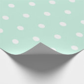 Mint Green Polka Dot Cadeaupapier (Hoek)