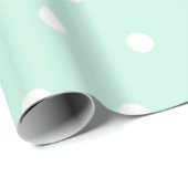 Mint Green Polka Dot Cadeaupapier (Rol Hoek)