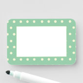 Mint Green Polka Dot Customizable Naamplaatje (In situ)