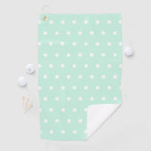 Mint Green Polka Dot Golfhanddoek (Insitu)
