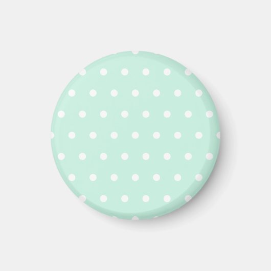 Mint Green Polka Dot Magneet (Voorkant)