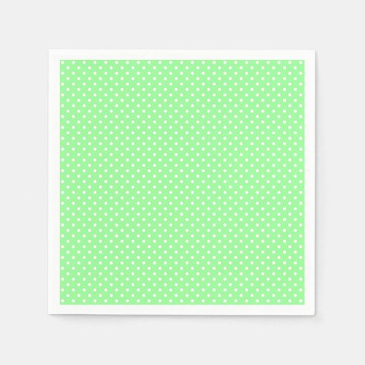 Mint Green Polka Dot Pattern Napkins Servet (Voorkant)