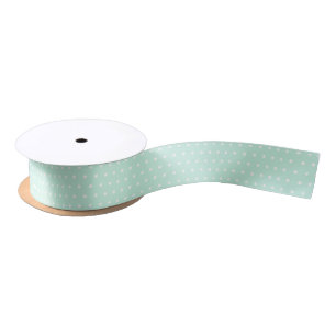 Mint Green Polka Dot Satijnen Lint