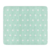 Mint Green Polka Dot Snijplank (Voorkant)