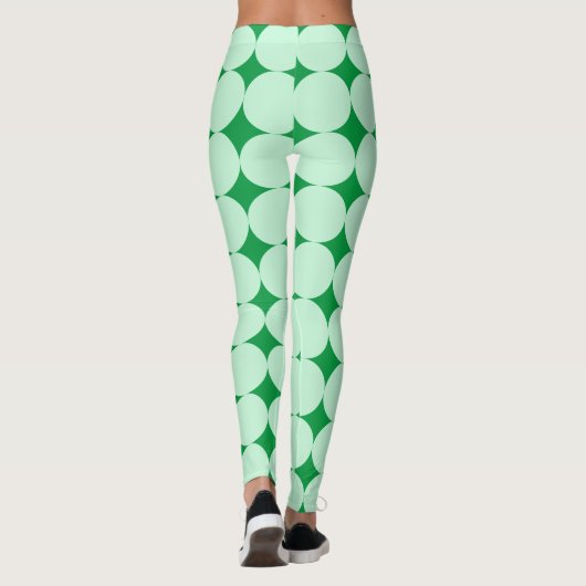 Mint Green Polka Dot St Patrick's Day Leggings (Achterkant)