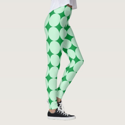 Mint Green Polka Dot St Patrick's Day Leggings (Rechts)
