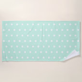 Mint Green Polka Dot Strandlaken (Voorkant)