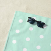Mint Green Polka Dot Strandlaken (In situ)