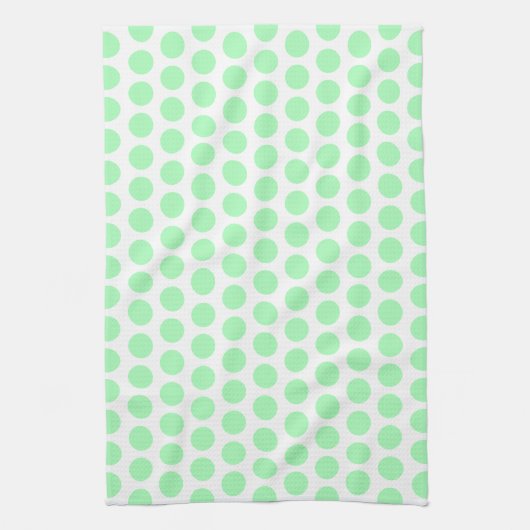 Mint Green Polka Dot Theedoek (Verticaal)