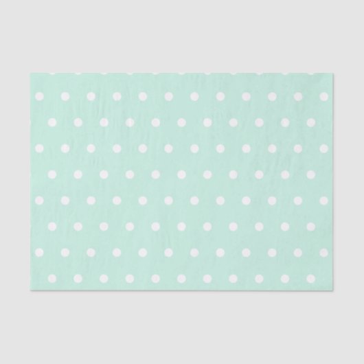 Mint Green Polka Dot Tissuepapier (Voorkant)