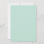 Mint Green Polka Dots Baby shower uitnodiging (Achterkant)