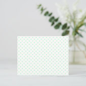 Mint Green Polka Dots Briefkaart (Staand voorkant)