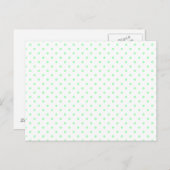 Mint Green Polka Dots Briefkaart (Voorkant / Achterkant)