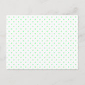 Mint Green Polka Dots Briefkaart (Voorkant)