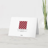Mint Green Polka Dots op Maroon Feliz Navidad Card Feestdagen Kaart (Achterkant)