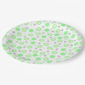 Mint Green Polka Dots Papieren Bordje (Gekanteld)