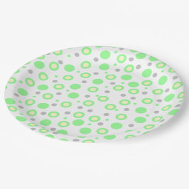 Mint Green Polka Dots Papieren Bordje