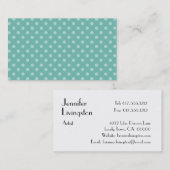 Mint Green Polka Dots Sjabloon PDot003 Visitekaartje (Voorkant / Achterkant)