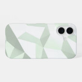 Mint Green Polygon Geometric iPhone 16 Hoesje (Achterkant horizontaal)