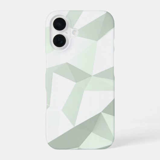 Mint Green Polygon Geometric iPhone 16 Hoesje (Achterkant)