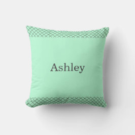 Mint Green Poodle Personalized Matching Kussen