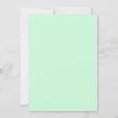 Mint Green Pristine Botanical Wedding Kaart (Achterkant)