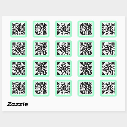 Mint Green QR CODE Sticker (Vel)