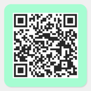 Mint Green QR CODE Sticker