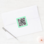 Mint Green QR CODE Sticker (Envelop)