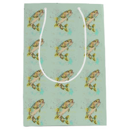 Mint Green Rainbow Trout Gift Bag Medium Cadeauzakje